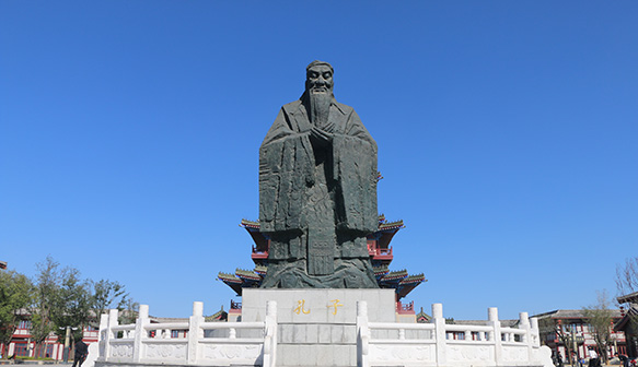 孔子人物鑄銅雕塑